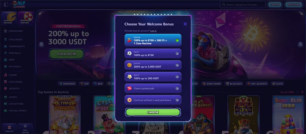 Alf Casino Login Startseite