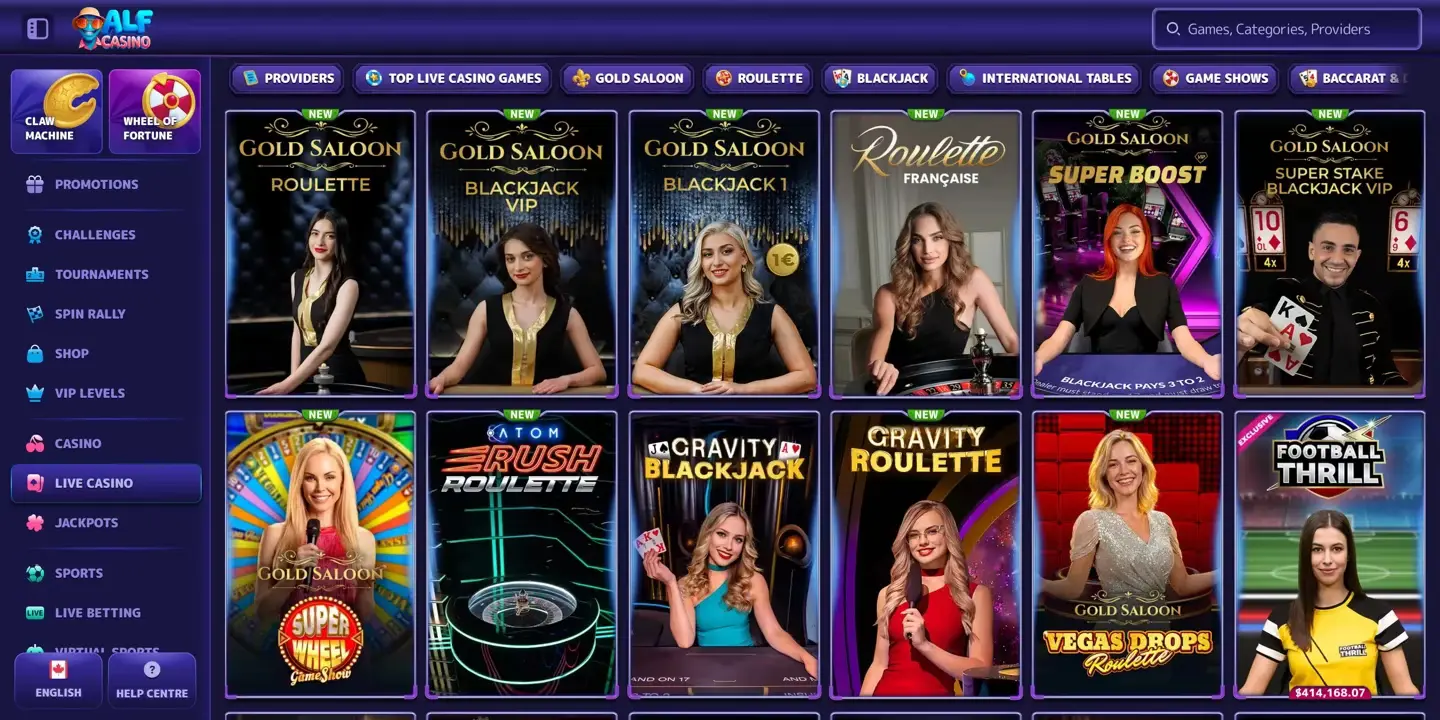 Alf Casino Live Casino